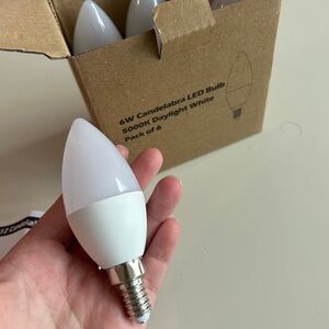 Pointy white light bulb